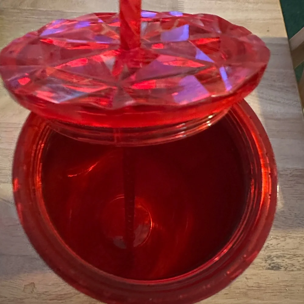 Starbucks Vibrant Red Glass Tumbler